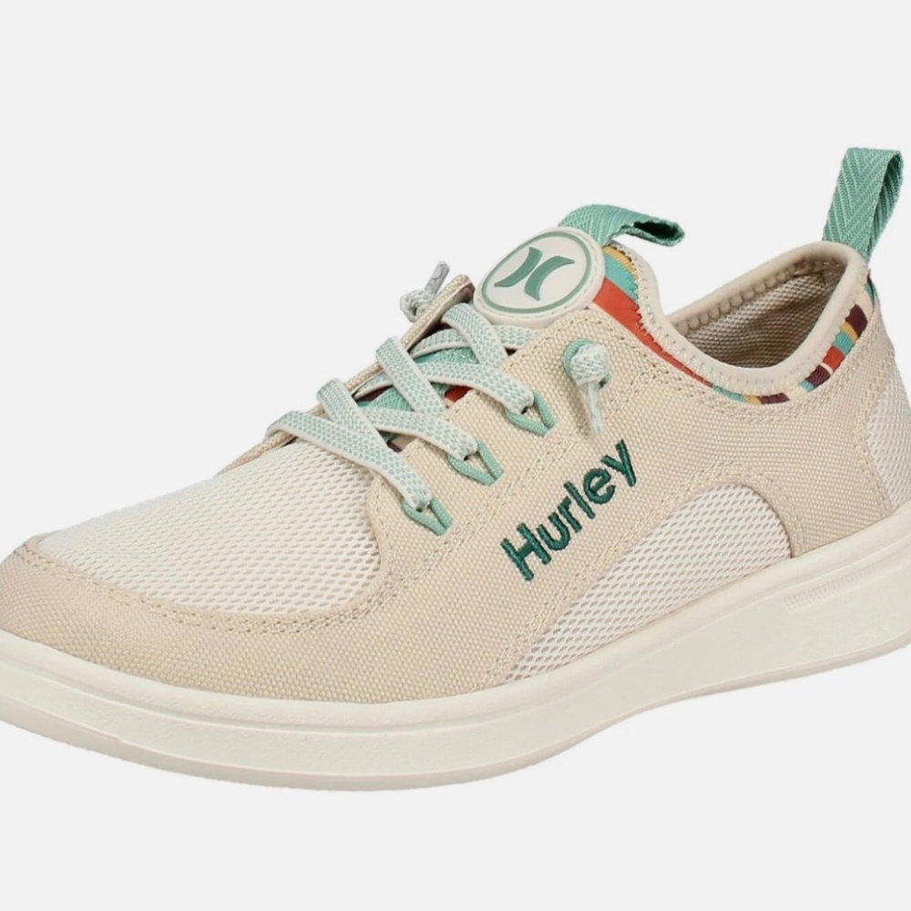 Hurley Ladies' Bungee CASTAIC Shoe Slip On Lightweight Memory Foam Beige- Last 1